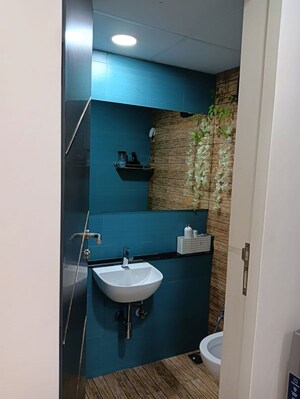 Bathroom in 1 RK Apartment at Lodha Crown Quality Homes, Majiwada – for Rent