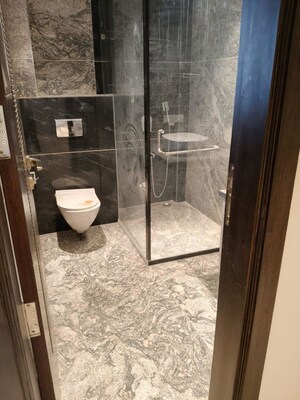 Bathroom in 3.5 BHK Builder Floor at Jor Bagh – for Rent