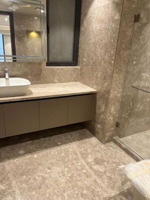 Bathroom in 4 BHK Builder Floor at Jor Bagh – for Rent