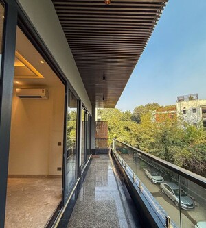 Balcony in 4 BHK Builder Floor at Jor Bagh – for Rent