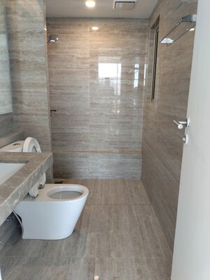 Bathroom in 2 BHK Apartment at Hiranandani Delanna, Ghodbunder Road – for Rent