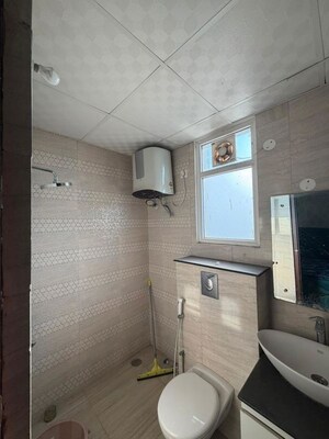 Bathroom in 1 BHK Apartment at Barnala Green Lotus Avenue, Ambala Highway – for Rent