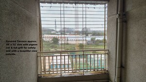 Balcony in 3 BHK Apartment at Kanchan Onyx, Pisoli – for Rent