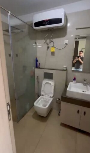 Bathroom in 3 BHK Apartment at Emaar Palm Heights, Sector 77 – for Rent