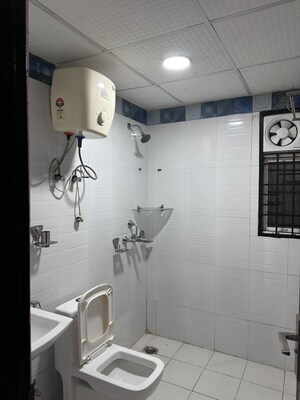 Bathroom in 3 BHK Apartment at Lord Mahavira Apartment, Sector 29 – for Rent