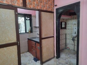 Kitchen in 1 RK Apartment at Blue cheap CHS, Dombivli West – for Rent