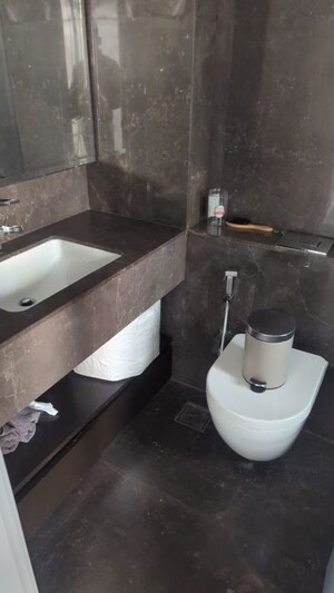 Bathroom in 3 BHK Apartment at Lodha Trump Tower, Worli – for Rent