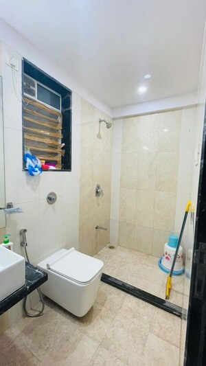 Bathroom in 1 BHK Apartment at Aspen Park, Goregaon East – for Rent