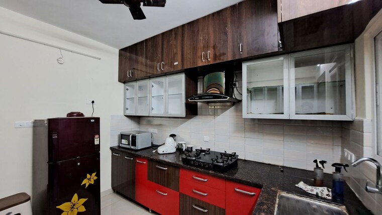 Kitchen, theme-ambience-golf-view 2 Bedroom 1250 Sq.Ft. Apartment In Gachibowli Hyderabad 10348370
