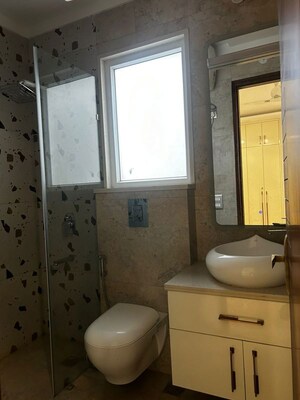 Bathroom in 3 BHK Builder Floor at South City 1 – for Rent