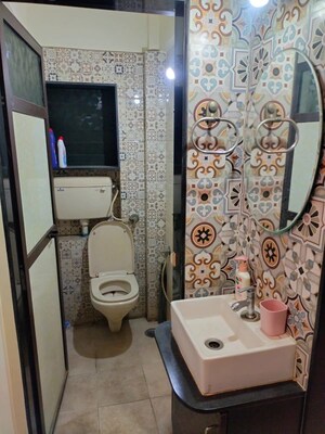Bathroom in 1 BHK Apartment at Vasant Leela Apartment, Ghodbunder Road – for Rent