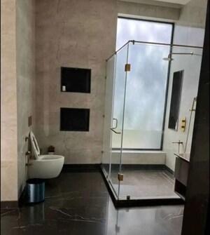 Bathroom in 3 BHK Apartment at Rishita Manhattan, Gomti Nagar – for Rent
