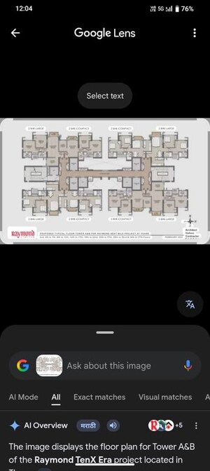 Master Plan in 2 BHK Apartment at Colorplus Raymond Realty Phase I, Pokhran Road No Two – for Sale