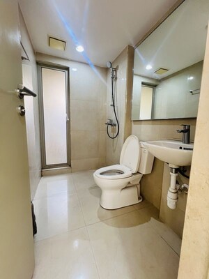 Bathroom in 1 BHK Apartment at Hiranandani The Walk, Ghodbunder Road – for Rent