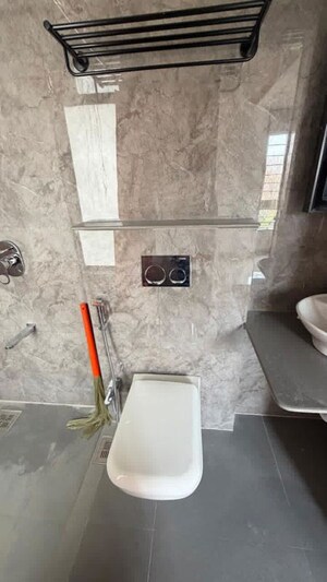 Bathroom in 3 BHK Apartment at Pandit Javdekar The Crest, Aundh – for Rent