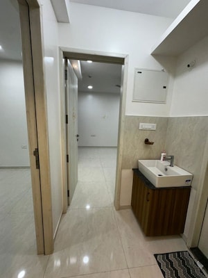 Bathroom in 3 BHK Apartment at Sukhwani Kingsley, Thergaon – for Rent