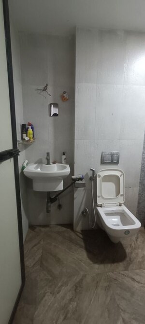 Bathroom in 1 BHK Apartment at Baba Solitaire, Vashi Sector 26 – for Rent
