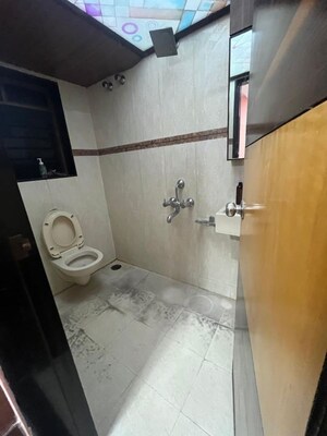 Bathroom in 2 BHK Apartment at Jaydeep Park, Majiwada – for Rent