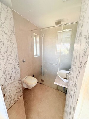 Bathroom in 3 BHK Apartment at Romell Serenity, Oshiwara – for Rent
