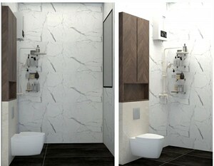 Bathroom in 3 BHK Apartment at KharaR-Kurali Highway – for Sale