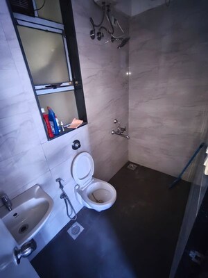 Bathroom in 2 BHK Apartment at Sheth Vasant Athena, Laxmi Nagar – for Rent