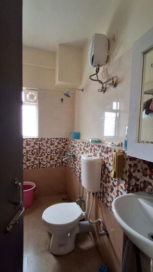 Attached Bathroom in 3 BHK Apartment at Gurukul Heights, New Town – for Rent