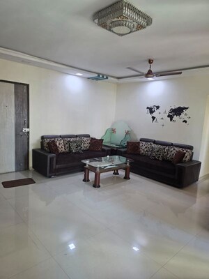 Living Room in 3 BHK Apartment at Prakruti Pearl, Ghodbunder Road – for Rent