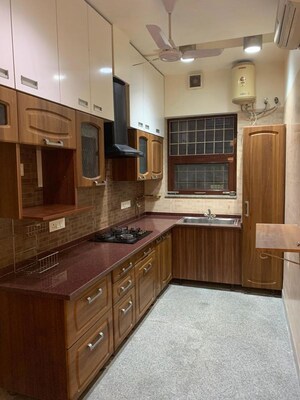 Kitchen in 3 BHK Builder Floor at Kailash Colony – for Rent