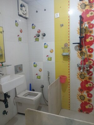 Bathroom in 3 BHK Apartment at Sector 11 Dwarka – for Rent