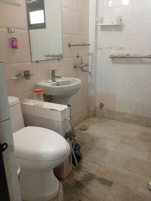 Bathroom in 3 BHK Apartment at Sector 9 Dwarka – for Rent