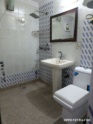 Bathroom in 3 BHK Apartment at Sector 6 Dwarka – for Rent