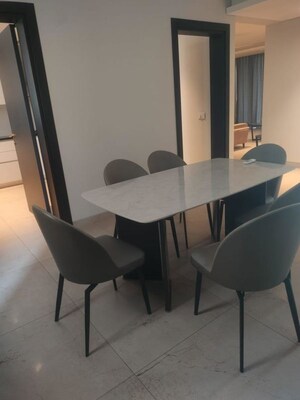 Dining area in 4 BHK Apartment at Panchshil Towers, Kharadi – for Rent