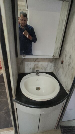 Bathroom in 1 BHK Apartment at Mahadev Darshan, Andheri East – for Rent