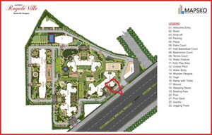 Master Plan in 3 BHK Apartment at Mapsko Royale Ville, Sector 82 – for Rent