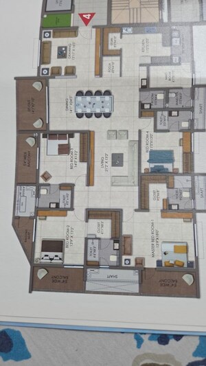 Floor Plan in 4 BHK Apartment at Vasavi Atlantis, Narsingi – for Sale