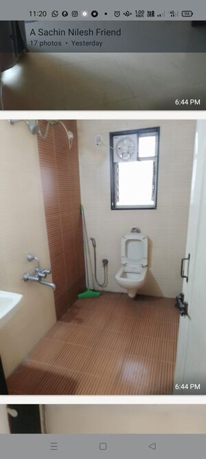 Bathroom in 2 BHK Apartment at Swami Shilp, Baner – for Rent