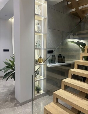 Staircase in 4 BHK Apartment at Indiabulls Sky Forest, Lower Parel – for Rent