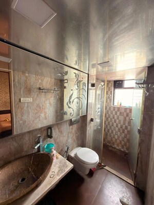 Bathroom in 2 BHK Apartment at Shree Mahavir Darshan, Lower Parel – for Rent