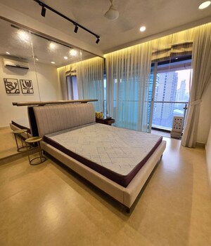 Living Room in 2 BHK Apartment at Raheja Atlantis, Lower Parel – for Rent
