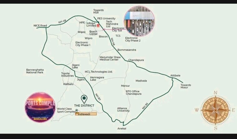Map Location, jigani  1200 Sq.Ft. Plot In Jigani Bangalore 10350728