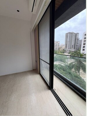 Balcony in 3 BHK Apartment at S Raheja New Light, Khar West – for Rent