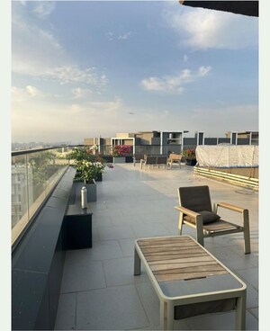 Terrace in 3 BHK Apartment at S Raheja New Light, Khar West – for Rent