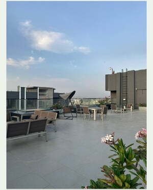 Terrace in 3 BHK Apartment at S Raheja New Light, Khar West – for Rent