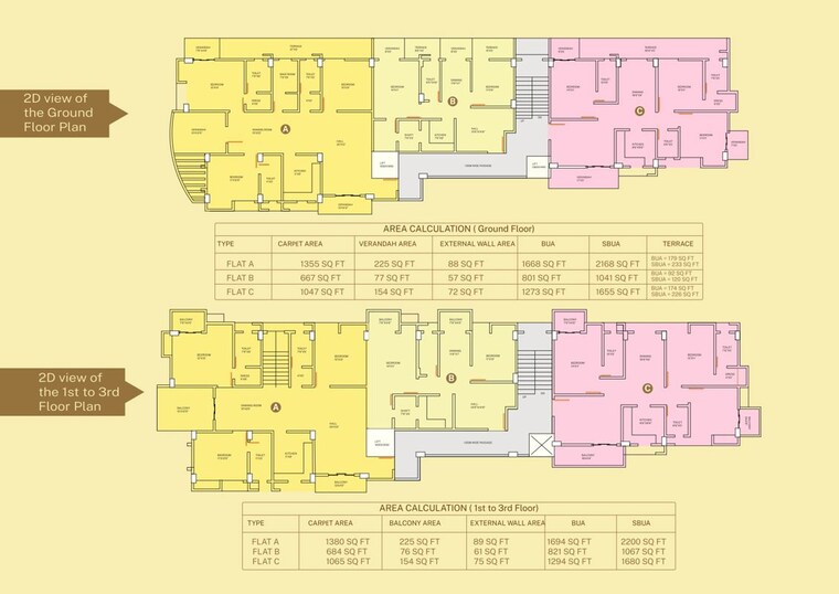 Floor Plan, dhirenpara 3 Bedroom 2200 Sq.Ft. Apartment In Dhirenpara Guwahati 10336110
