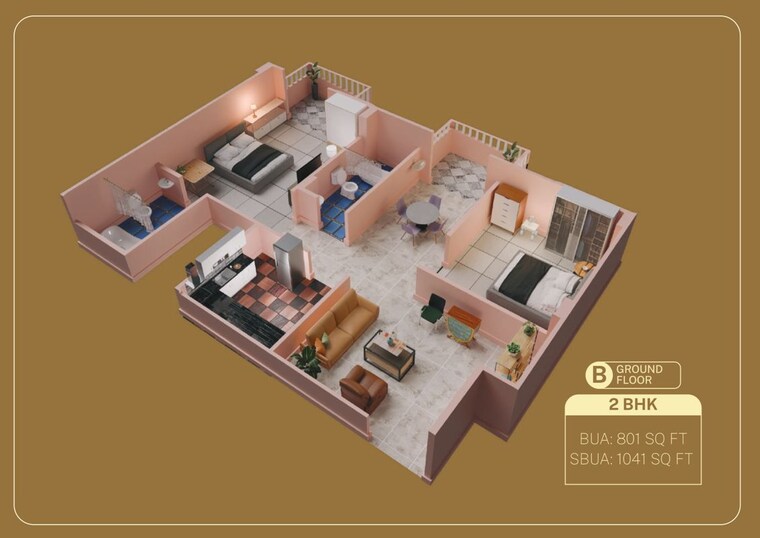Floor Plan, dhirenpara 3 Bedroom 2200 Sq.Ft. Apartment In Dhirenpara Guwahati 10336110