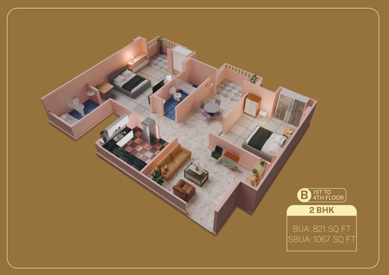 Floor Plan, dhirenpara 3 Bedroom 2200 Sq.Ft. Apartment In Dhirenpara Guwahati 10336110