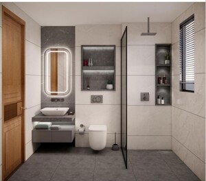 Bathroom in 4 BHK Builder Floor at BPTP Amstoria Plot, Sector 102 – for Sale