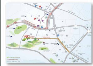 3 BHK Apartment – Map Location View at M3M Golf Hills, Sector 79 - for Sale