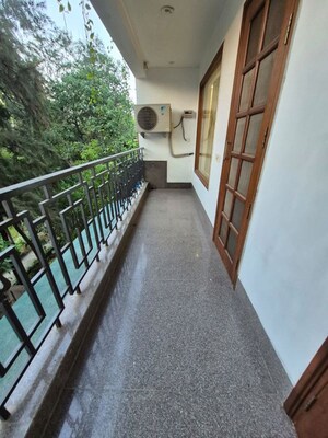 Balcony in 4 BHK Builder Floor at Maharani Bagh – for Rent