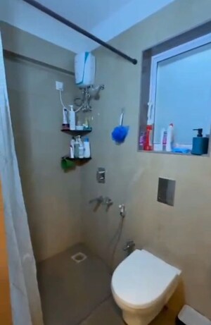 Bathroom in 3 BHK Apartment at Hiranandani Meadows, Manpada – for Rent